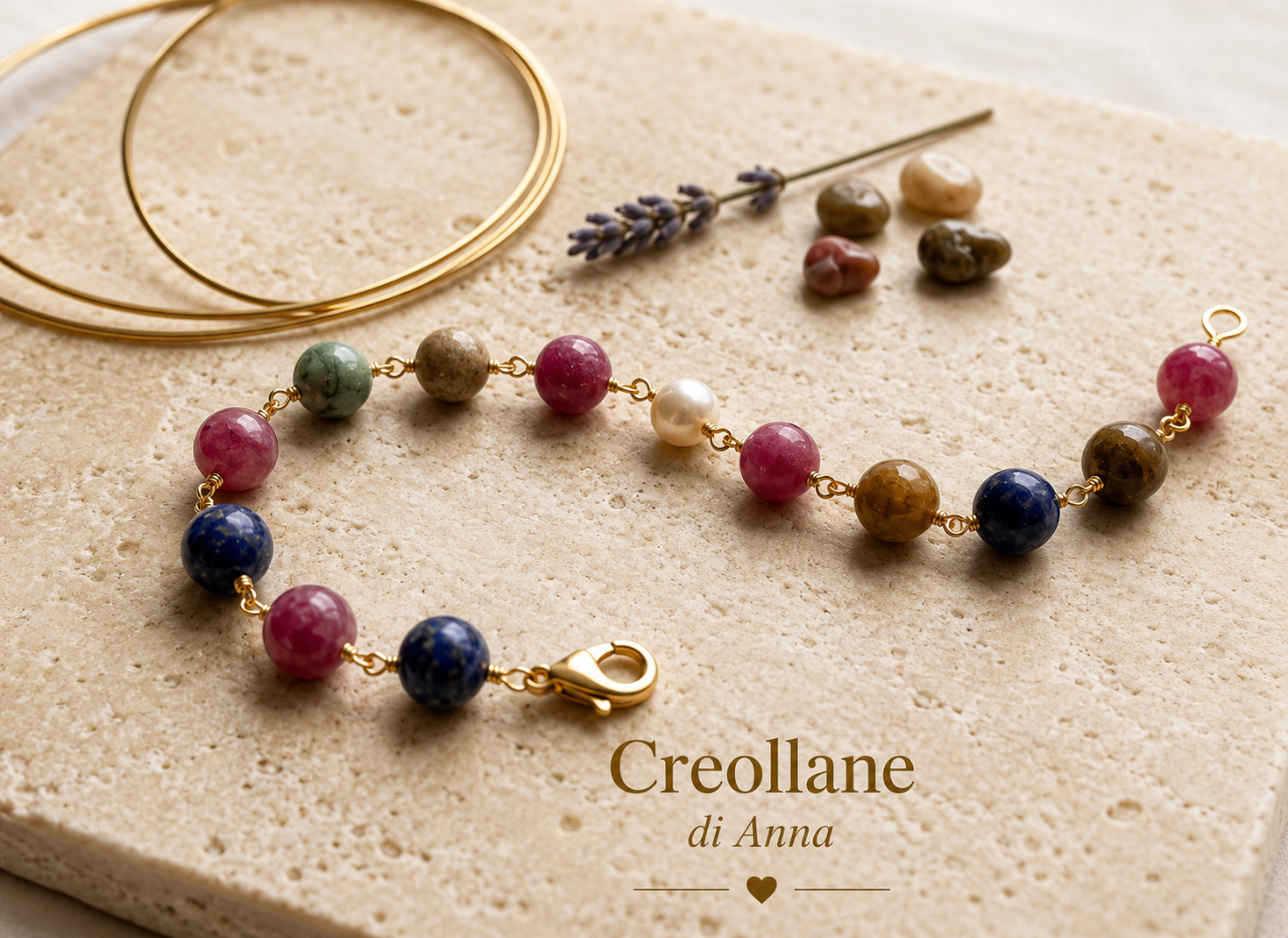 Set Gioielli Artigianale Handmade | Agata a Catena Rosario | Collana, Orecchini e Bracciale | Made in Italy