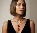 Collane Collana Artigianale Handmade | Cristalli e Ciondolo Corniola | Made in Italy - Handmade Made in Italy