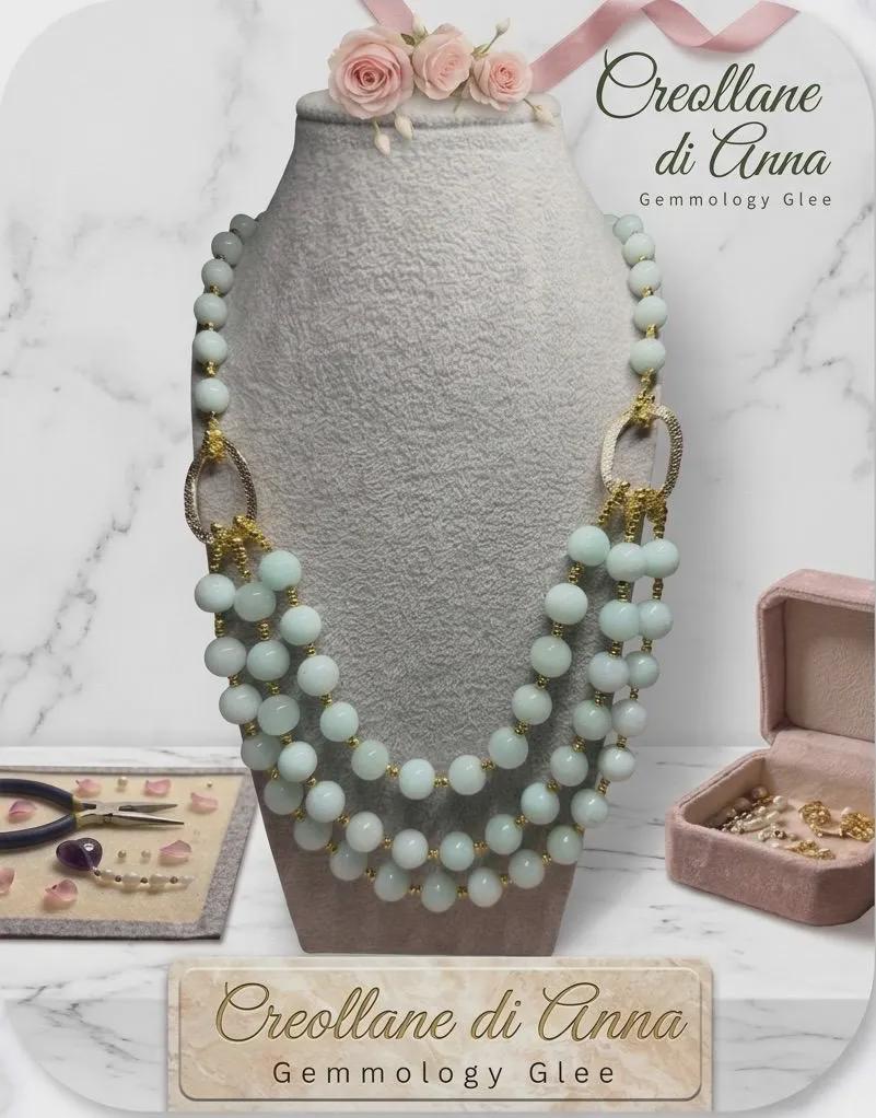 Collane Collana girocollo multifilo in pietra naturale | Handmade Italia - Handmade Made in Italy