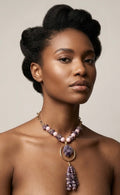 Collane Collana in ametista e opale rosa e cristalli | Handmade Italia - Handmade Made in Italy