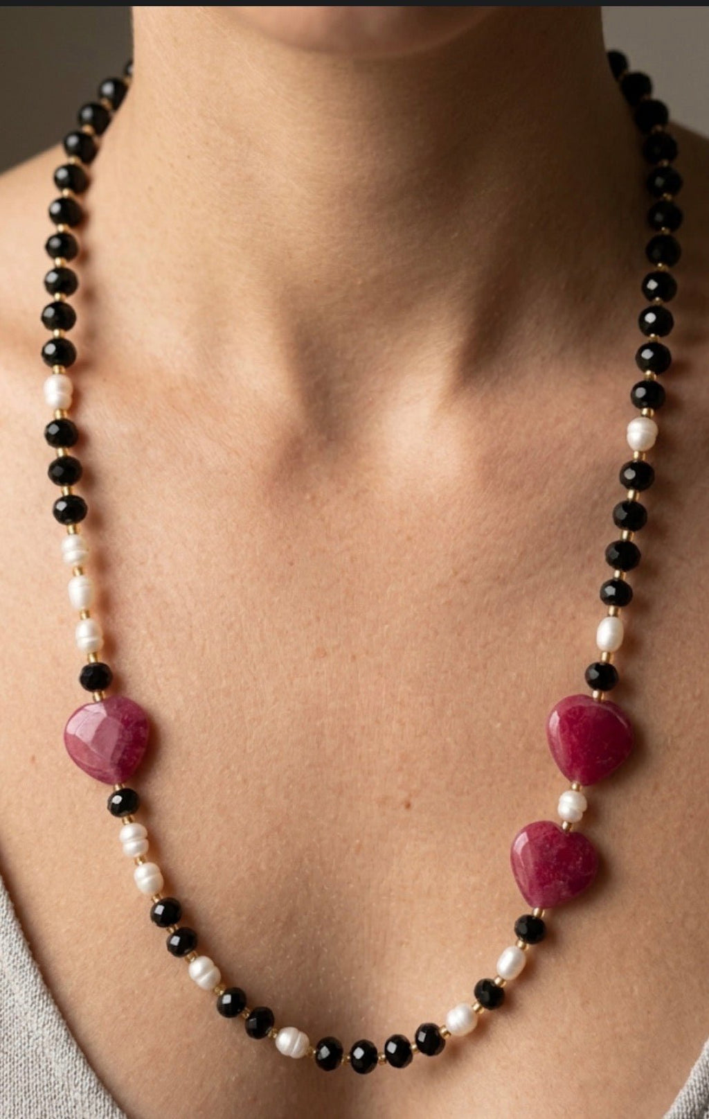 Collane Collana in pietre dure e perle naturali | Handmade Italia - Handmade Made in Italy