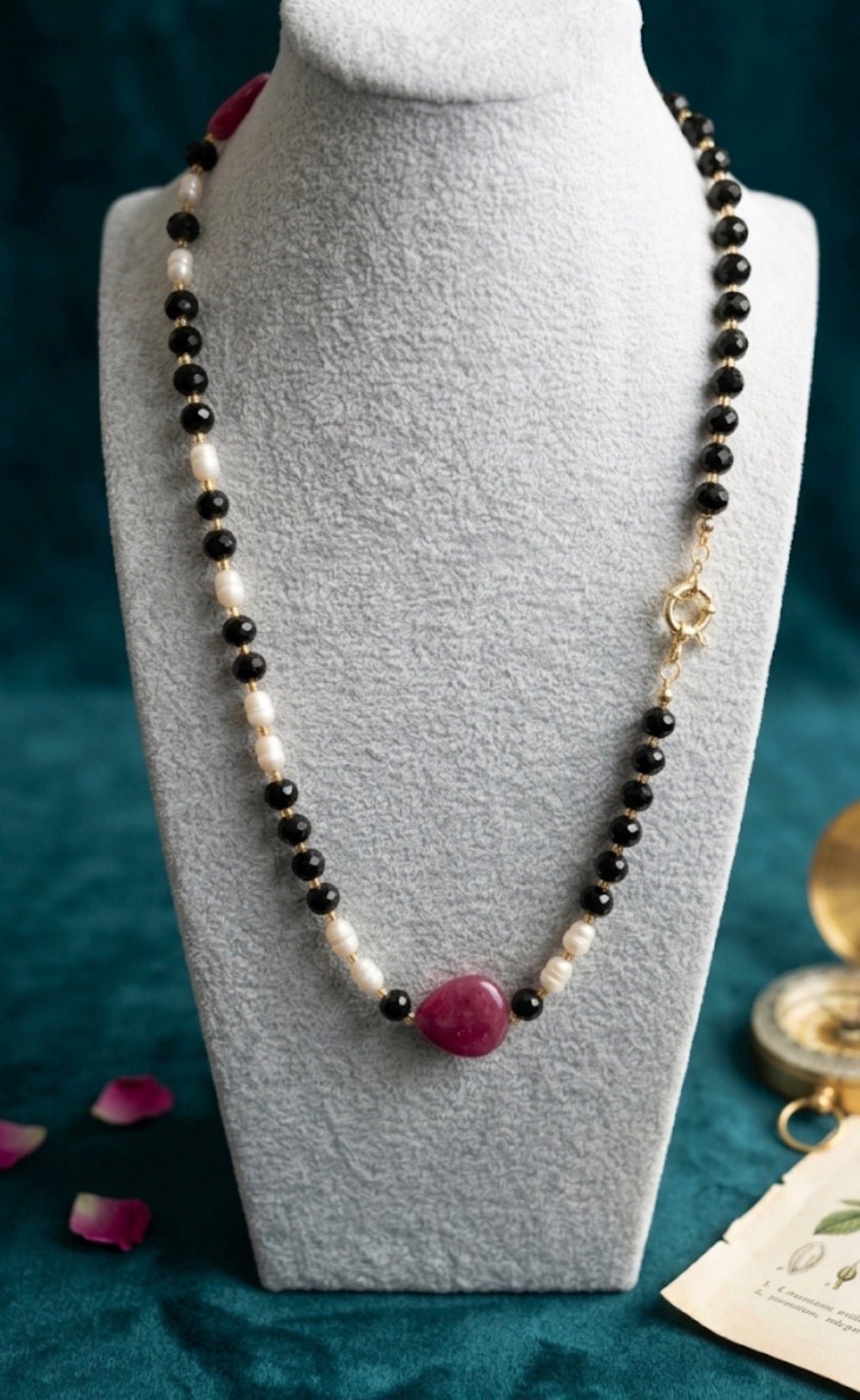 Collane Collana in pietre dure e perle naturali | Handmade Italia - Handmade Made in Italy