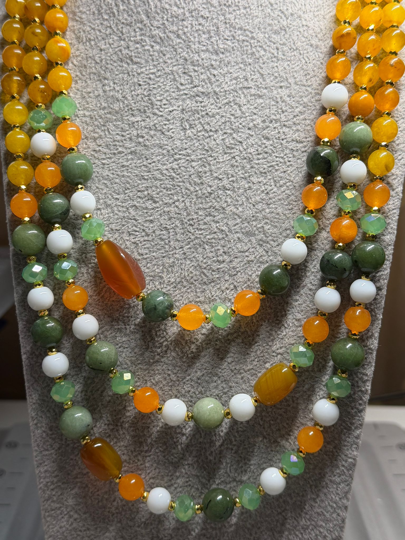 Collane Collana multistrato con pietre naturali e cristalli | Handmade Italia - Handmade Made in Italy