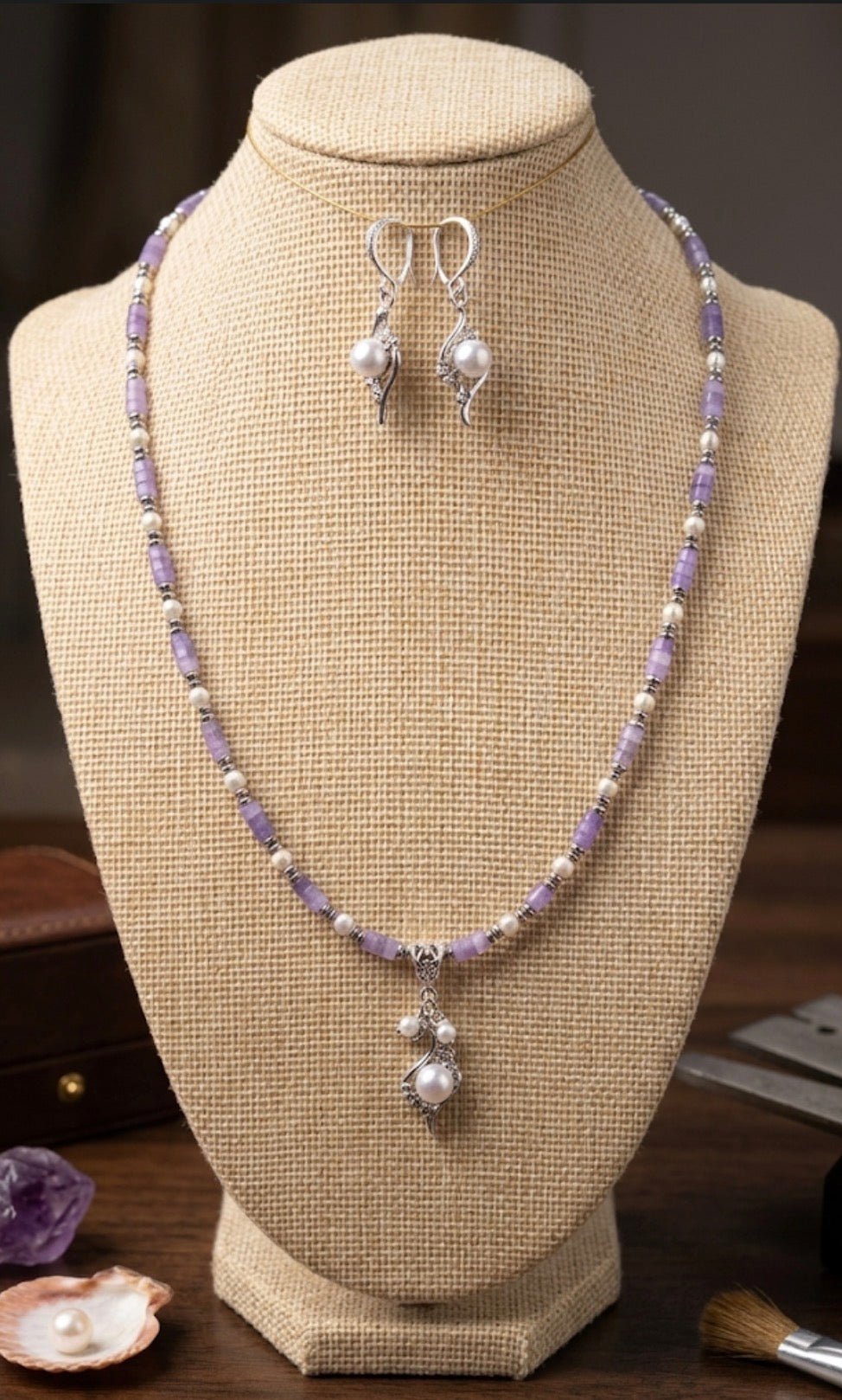 Collane Set collana e orecchini in pietra naturale | Handmade Italia - Handmade Made in Italy